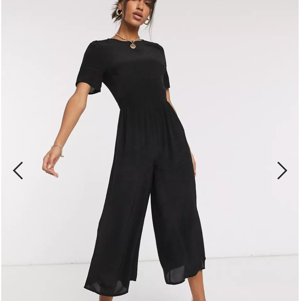 ASOS DESIGN tea jumpsuit with button back detail